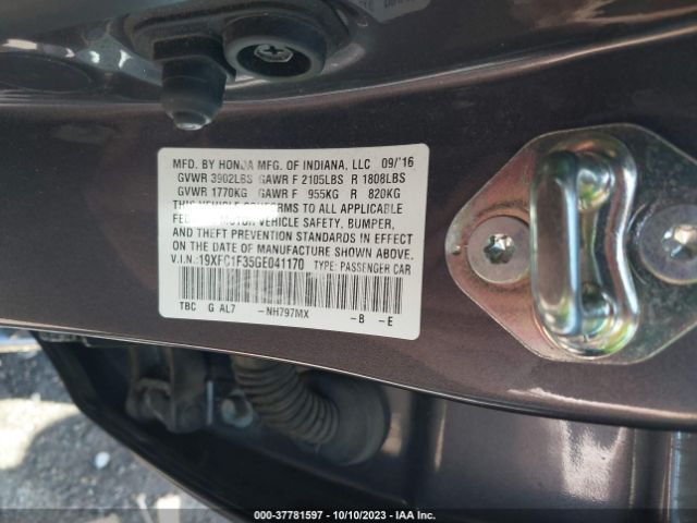 19XFC1F35GE041170 Honda Civic Sedan Ex-t