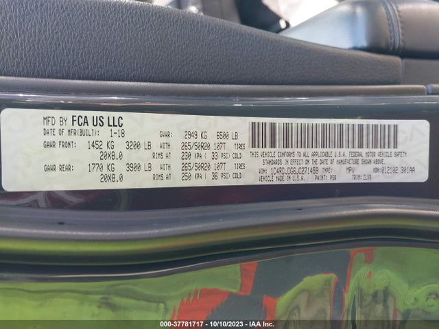 Dodge Durango Gt Awd 2018 1C4RDJDG6JC271458 Image 9