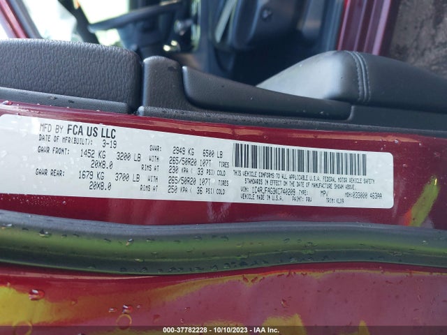 2019 JEEP GRAND CHEROKEE ALTITUDE VIN: 1C4RJFAG3KC740209