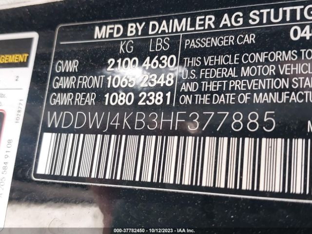 WDDWJ4KB3HF377885 Mercedes-Benz C-class C 300