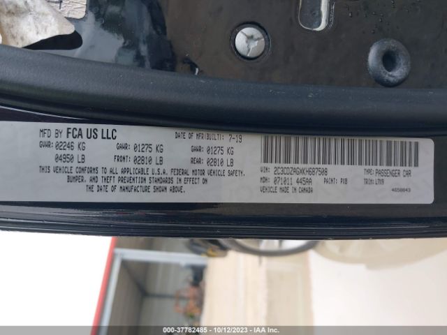 2C3CDZAGXKH687508 Dodge Challenger Sxt