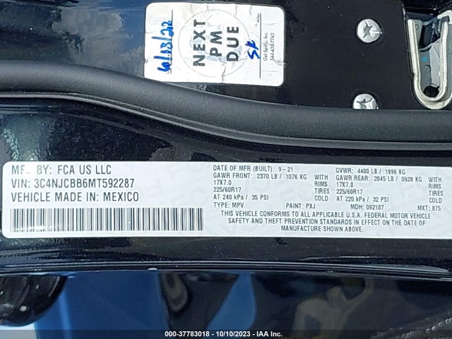 Jeep Compass Latitude 2021 3C4NJCBB6MT592287 Image 9