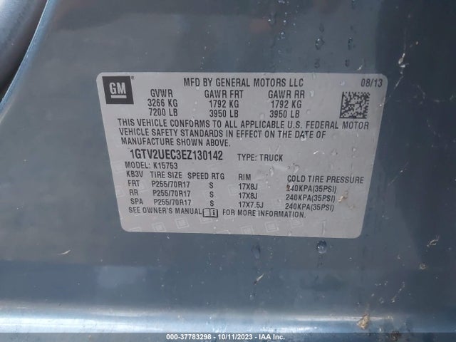 GMC Sierra 1500 Sle 2014 1GTV2UEC3EZ130142 Image 9