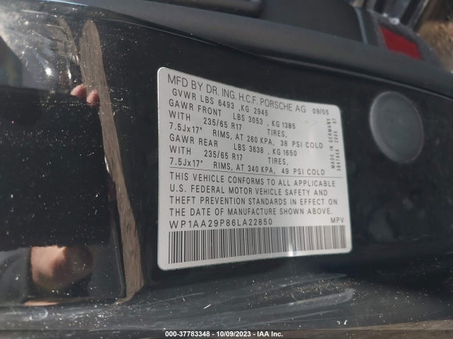 2006 PORSCHE CAYENNE WP1AA29P86LA22850 Photo 8