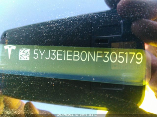5YJ3E1EB0NF305179 Tesla Model 3 Long Range