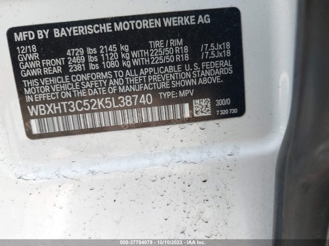 BMW X1 Xdrive28i 2019 аукцион фото