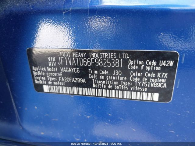 JF1VA1D66F9825381 Subaru Wrx Premium