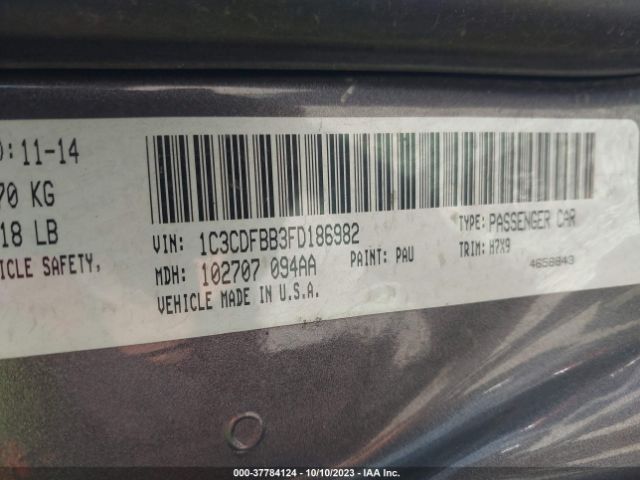 1C3CDFBB3FD186982 Dodge DART SXT