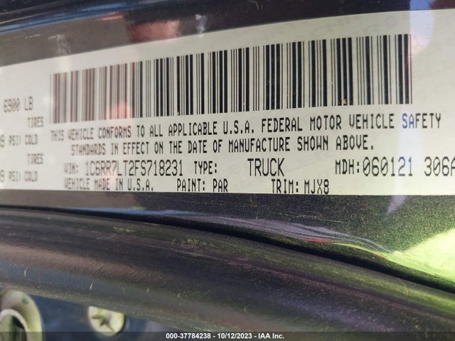 2015 RAM 1500 LONE STAR VIN: 1C6RR7LT2FS718231