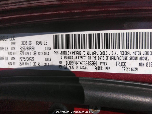 1C6RR7NT4ES249364 RAM 1500 Laramie