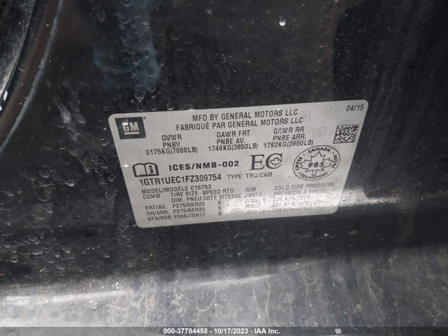 GMC Sierra 1500 Sle 2015 1GTR1UEC1FZ309754 Image 9