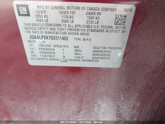 2GKALPEK7G6311462 GMC Terrain Slt