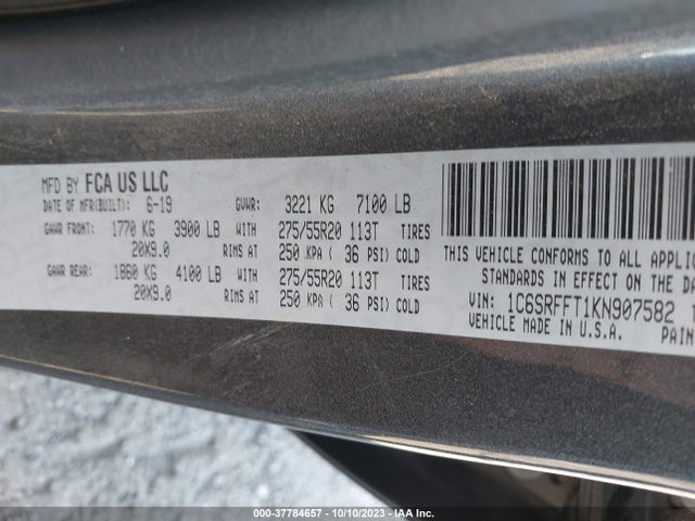 RAM 1500 Big Horn/lone Star 2019 1C6SRFFT1KN907582 Image 9