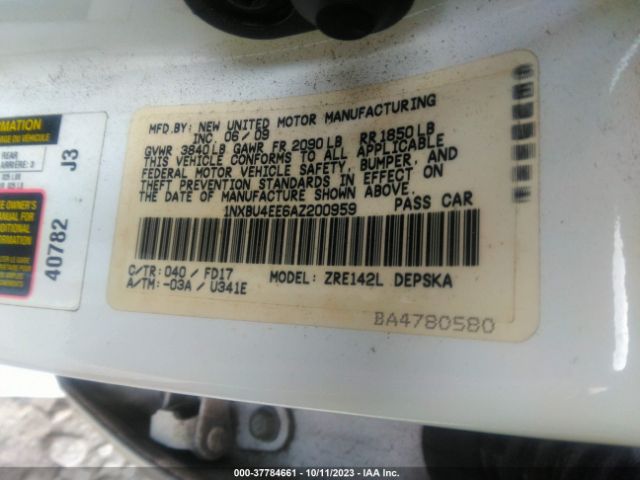 2010 TOYOTA COROLLA 1NXBU4EE6AZ200959 Photo 8