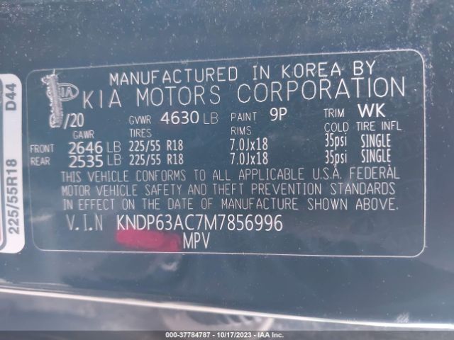 KNDP63AC7M7856996 KIA SPORTAGE S
