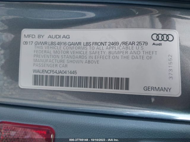 2018 AUDI A5 SPORTBACK WAUENCF54JA041445 Photo 8