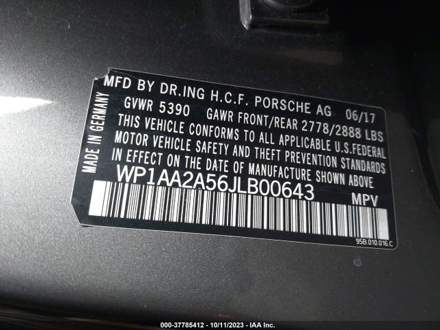 2018 PORSCHE MACAN WP1AA2A56JLB00643 Photo 8