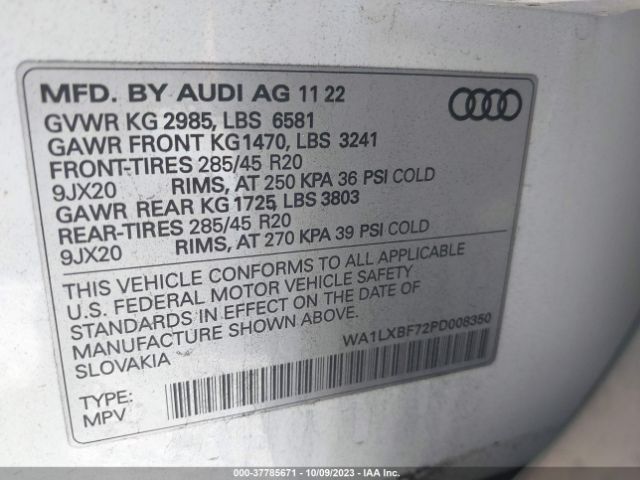 2023 AUDI Q7 WA1LXBF72PD008350 Photo 8