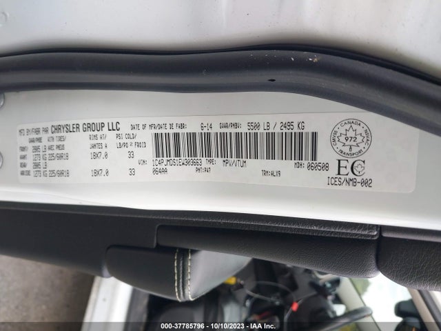 1C4PJMDS1EW303663 Jeep Cherokee Limited