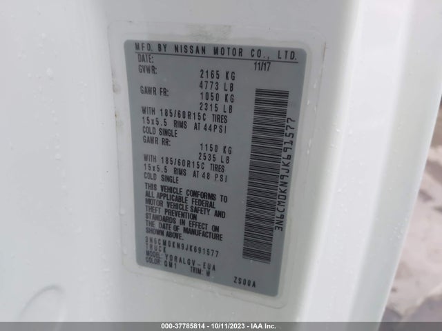 Nissan NV200 SV 2018 3N6CM0KN9JK691577 Image 9