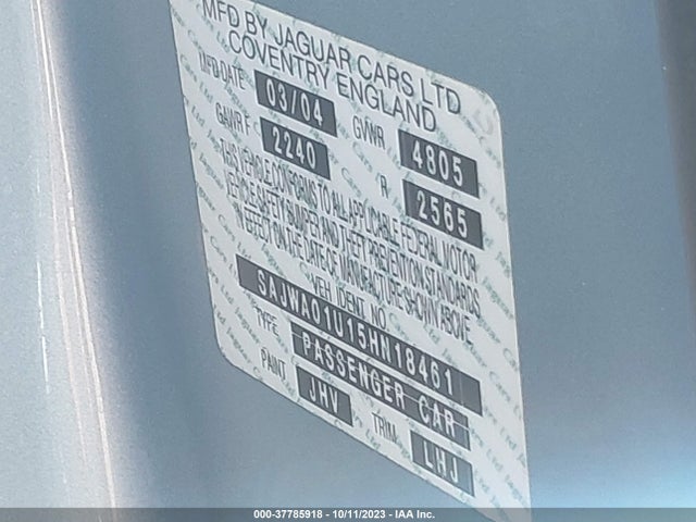 2005 JAGUAR S-TYPE SAJWA01U15HN18461 Photo 8