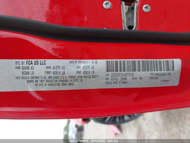 Dodge Charger Daytona 2018 2C3CDXCTXJH277143 Image 9