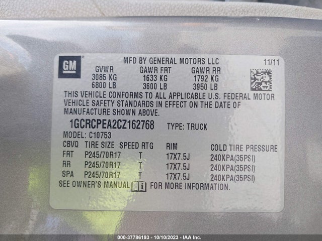 2012 CHEVROLET SILVERADO 1500 1GCRCPEA2CZ162768 Photo 8