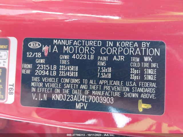 KIA Soul X-line 2020 KNDJ23AU4L7003903 Image 9