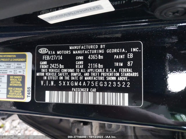 2014 KIA OPTIMA 5XXGM4A75EG323522 Photo 8