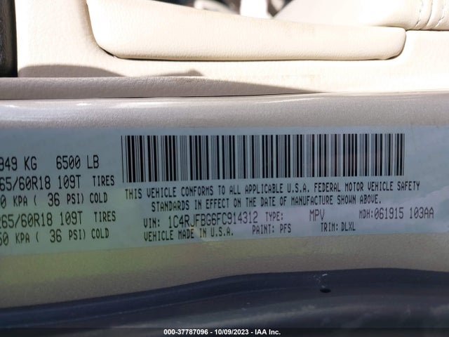 1C4RJFBG6FC914312 Jeep Grand Cherokee Limited