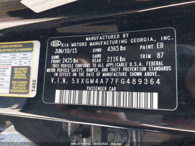 5XXGM4A77FG489364 KIA Optima Lx