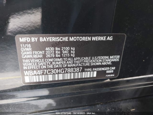 WBA4F7C30HG788387 BMW 430i Gran Coupe