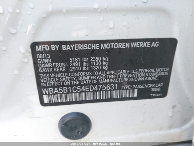 WBA5B1C54ED475631 BMW 5 Series 535i