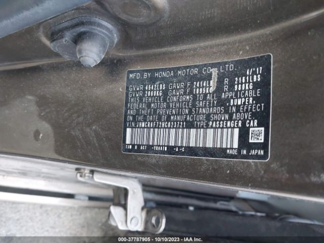 JHMCR6F72HC023721 Honda Accord Hybrid Touring