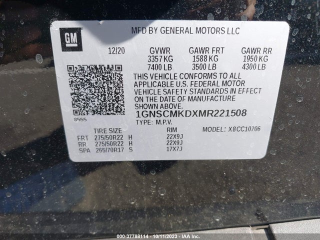 Chevrolet Tahoe Ls 2021 1GNSCMKDXMR221508 Image 9