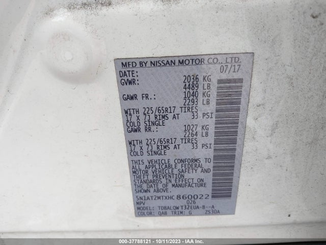 2017 NISSAN ROGUE 5N1AT2MTXHC860022 Photo 8