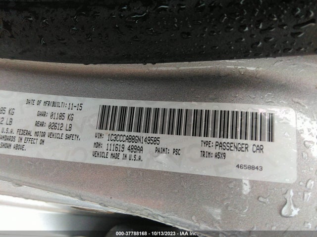 Chrysler 200 Limited 2016 1C3CCCAB8GN149585 Image 9