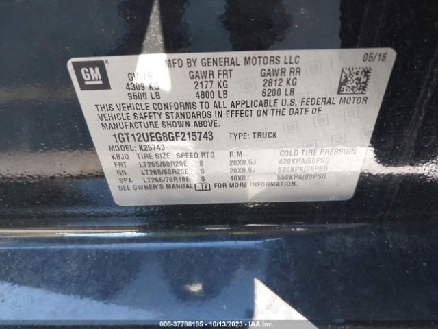 1GT12UEG8GF215743 GMC Sierra 2500hd Denali