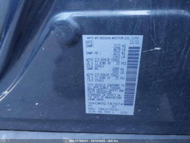 5N1AT2MV3GC787074 Nissan Rogue Sl