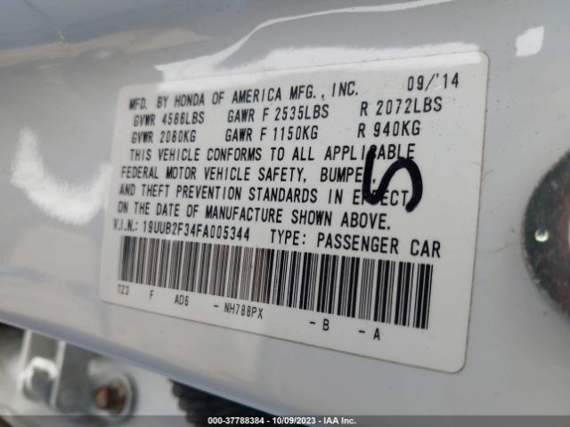 19UUB2F34FA005344 Acura Tlx V6
