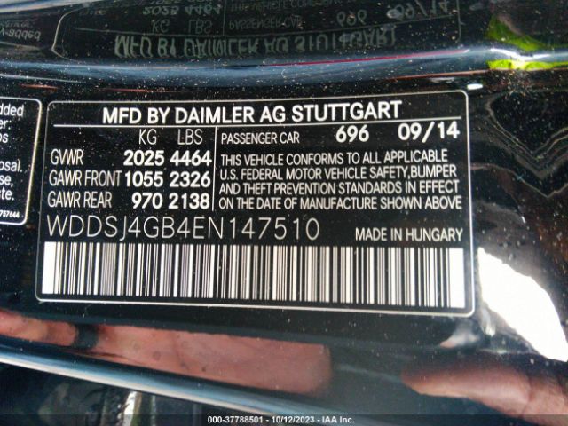 WDDSJ4GB4EN147510 Mercedes-Benz Cla-class Cla 250