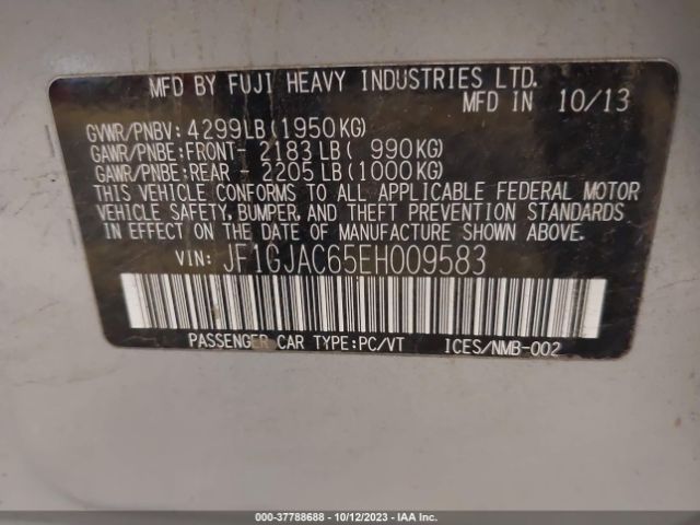 JF1GJAC65EH009583 Subaru Impreza Sedan Premium