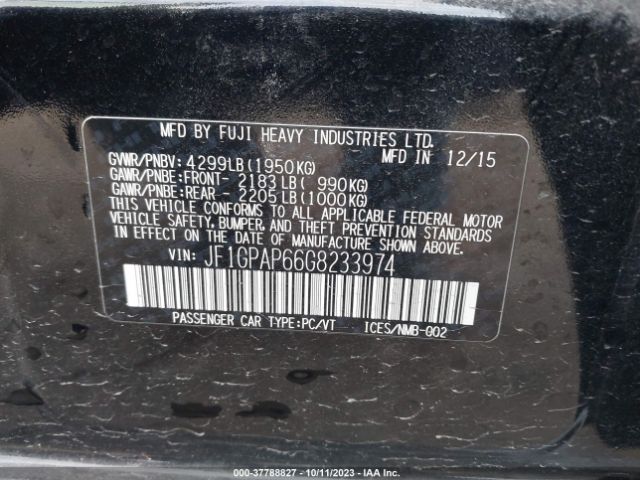 JF1GPAP66G8233974 Subaru Impreza Wagon 2.0i Sport Premium