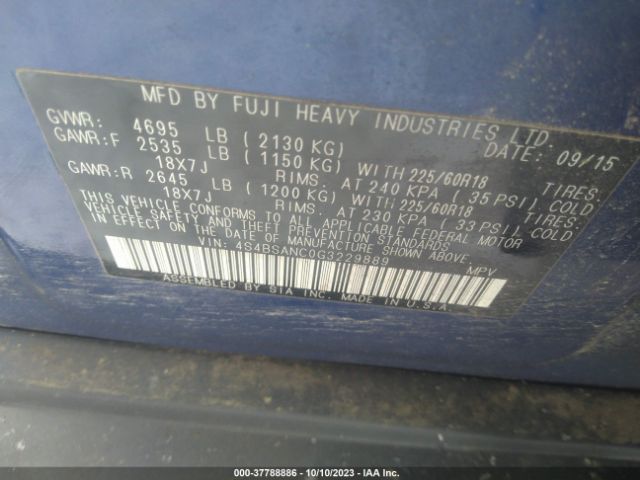 4S4BSANC0G3229889 Subaru Outback 2.5i Limited