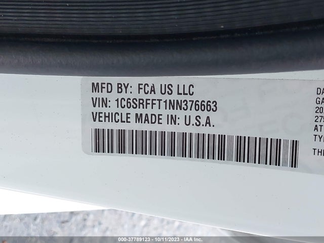 1C6SRFFT1NN376663 RAM 1500 Big Horn