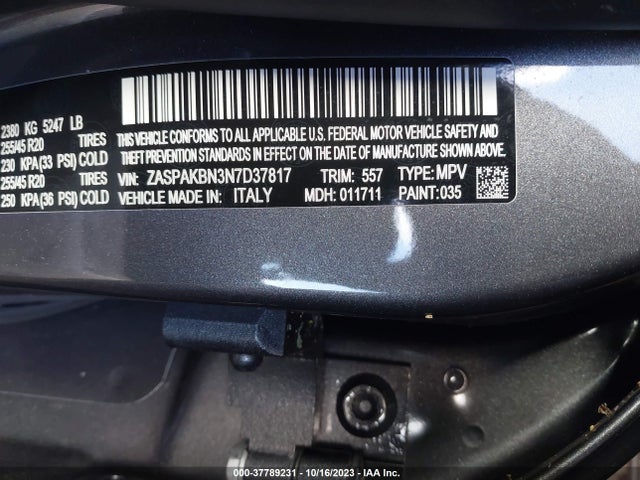 ZASPAKBN3N7D37817 Alfa Romeo Stelvio Veloce
