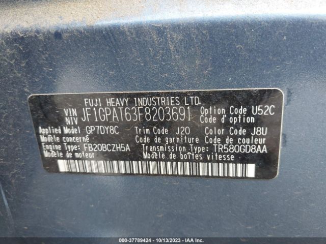 JF1GPAT63F8203691 Subaru Impreza Wagon 2.0i Sport Premium