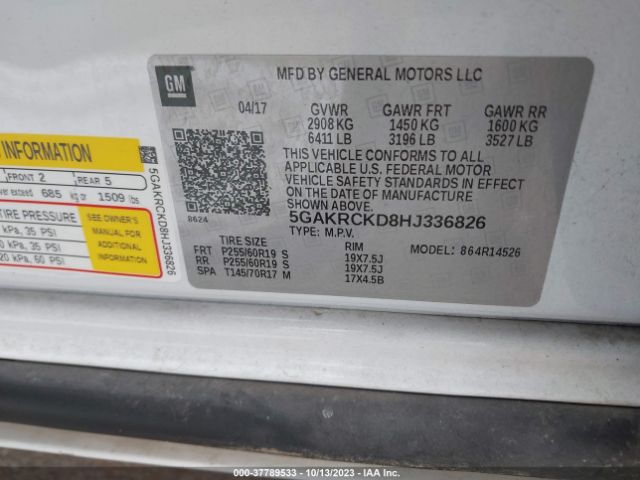 5GAKRCKD8HJ336826 Buick Enclave Premium