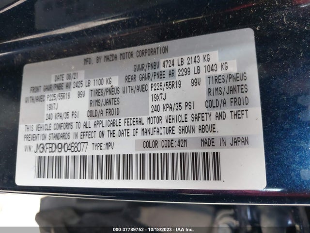 Mazda Cx-5 Grand Touring 2021 JM3KFBDM9M0468077 Image 9