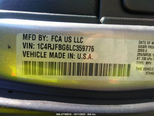 1C4RJFBG6LC359776 Jeep Grand Cherokee Limited